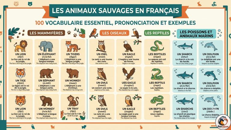 Wild Animals in French